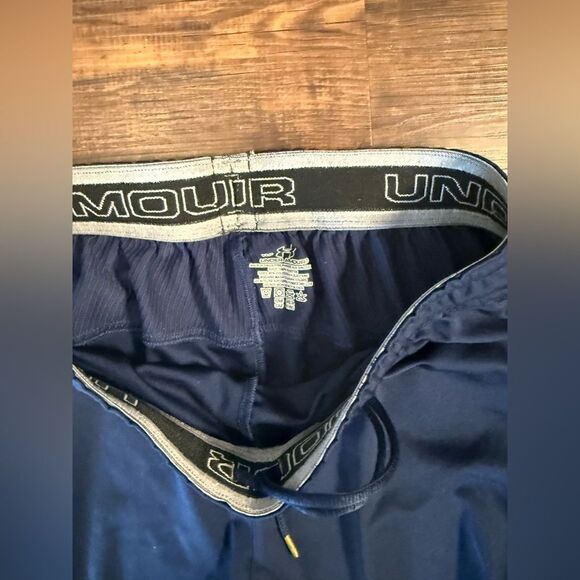 Under Armour Blue Athletic Shorts with Moisture-Wicking Fabric - Picture 2 of 2